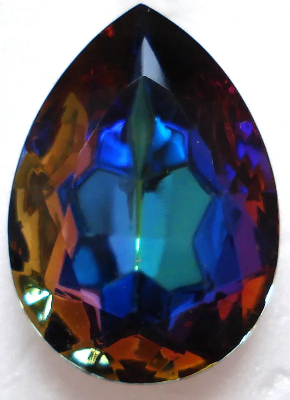 25x18mm (4320/2) TTC Bermuda Blue Pendeloque Pear