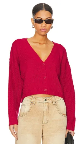 525 Harper Cardigan in Red