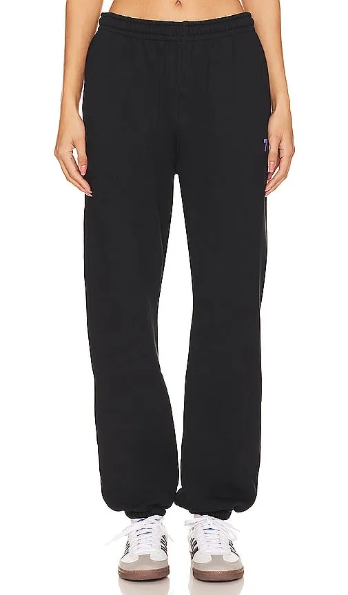 7 Days Active Organic Fitted Sweat Pants in Black