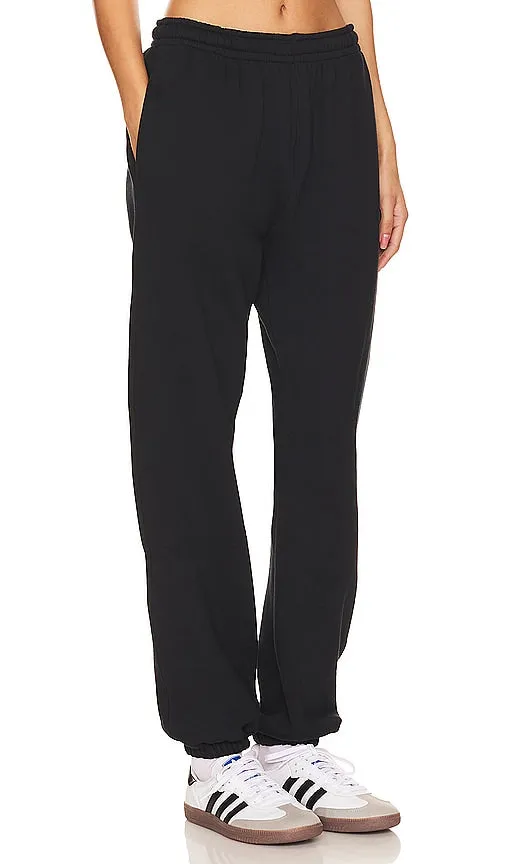 7 Days Active Organic Fitted Sweat Pants in Black