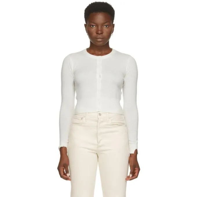 arch4 White Cashmere Blithfield Cardigan