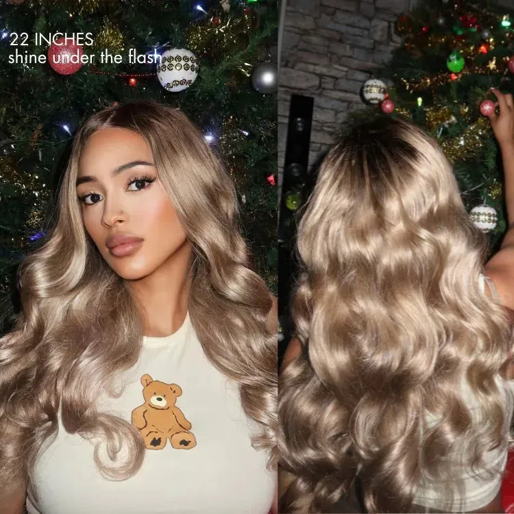 Ash Blonde Loose Body Wave 5x5 Closure Lace Glueless Wig Breathable Cap