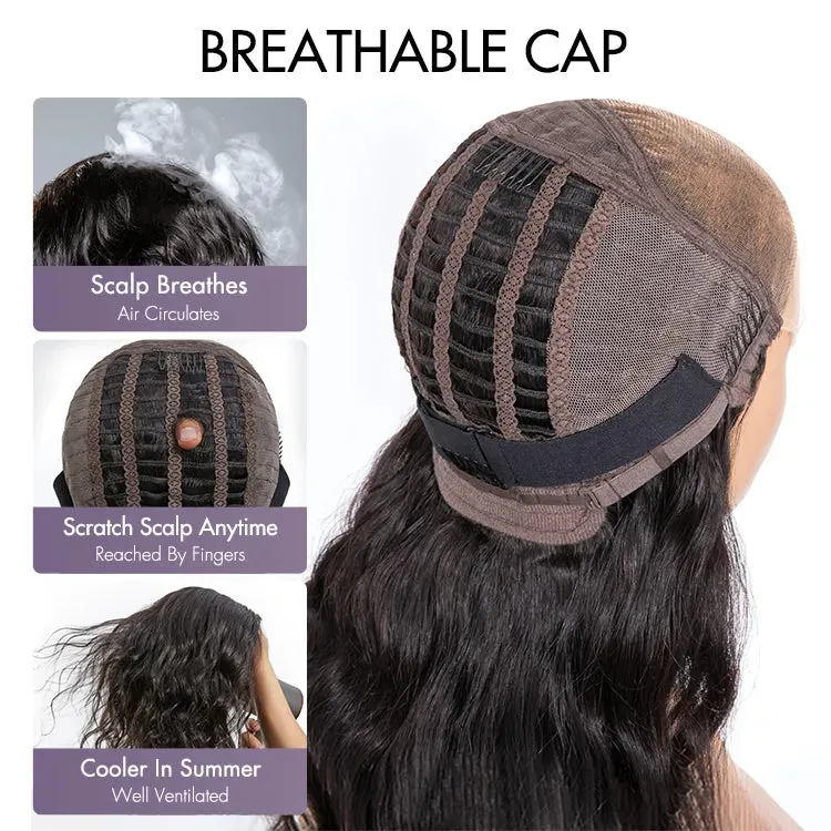 Ash Blonde Loose Body Wave 5x5 Closure Lace Glueless Wig Breathable Cap