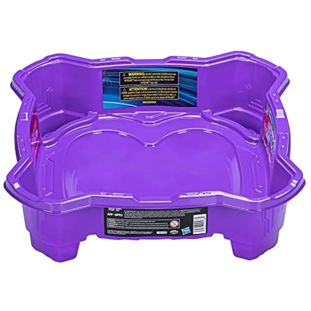 Beyblade Burst Quadstrike Beystadium, Battle Game Stadium, Stadium Toy for Kids Ages 8 and Up, Original by Hasbro, Purple