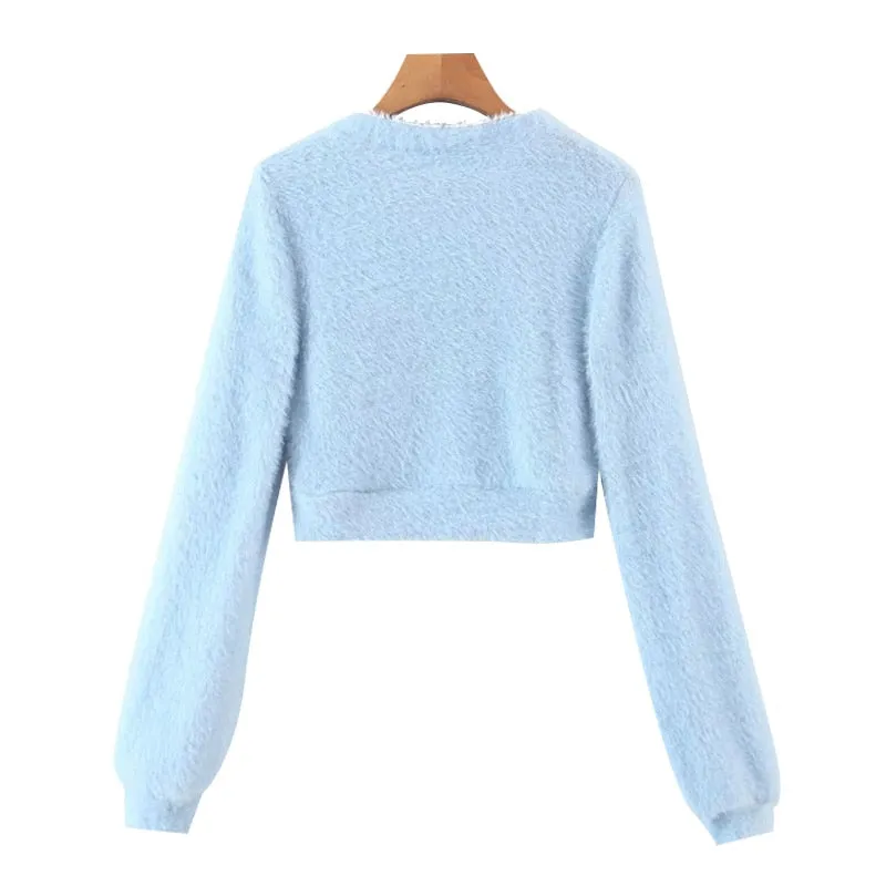 FAUX FUR CARDIGAN
