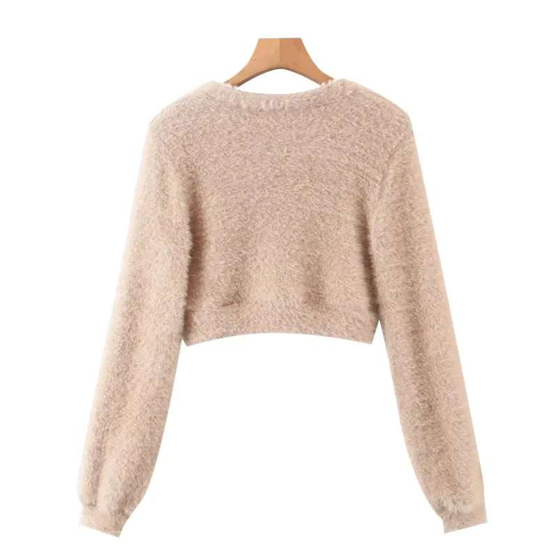 FAUX FUR CARDIGAN