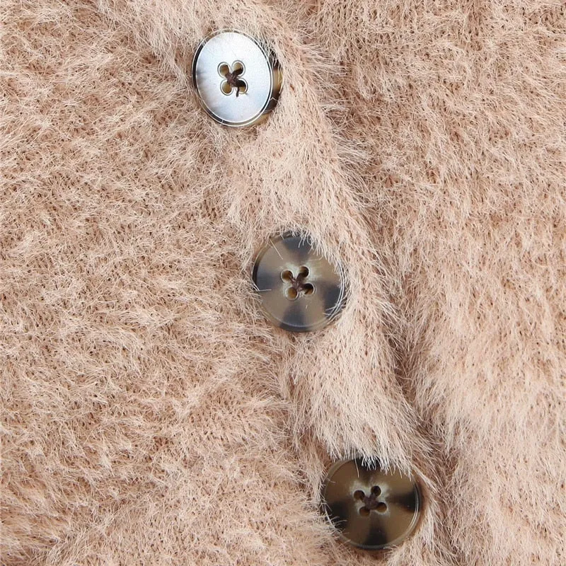 FAUX FUR CARDIGAN