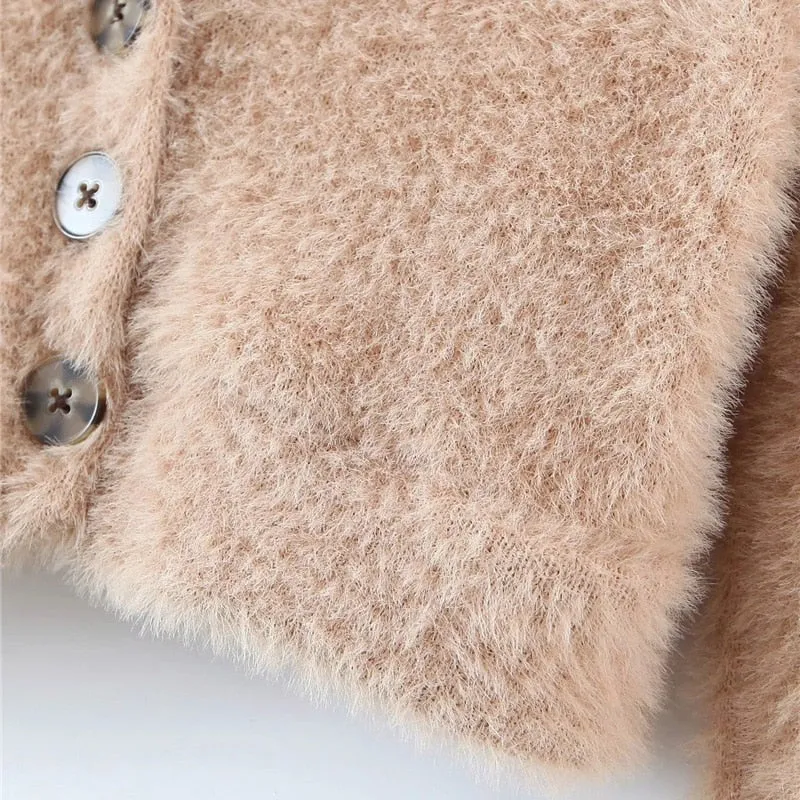 FAUX FUR CARDIGAN
