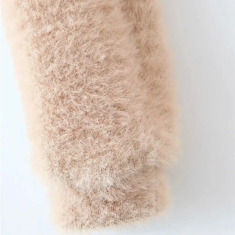 FAUX FUR CARDIGAN