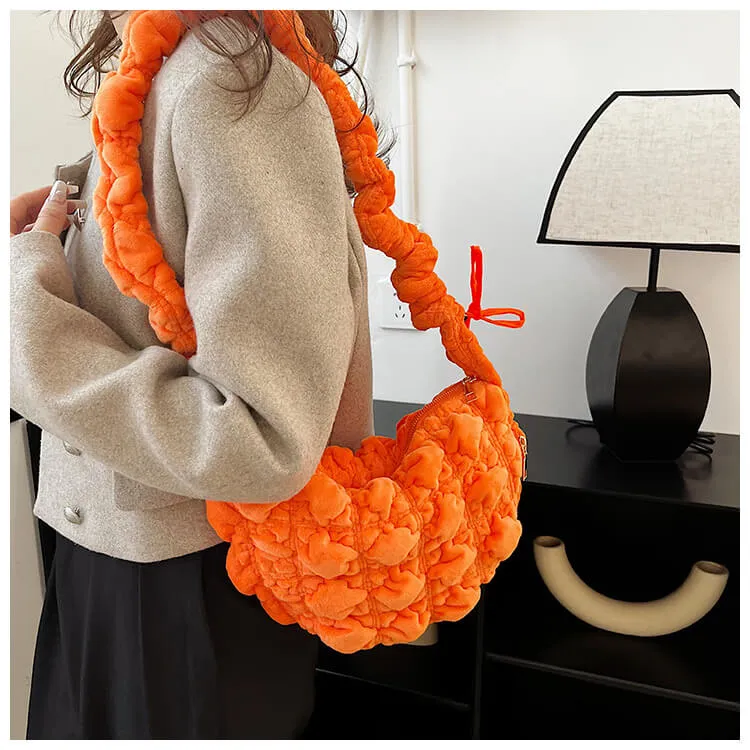High Quality Crossbody Puffer  Faux Fur Bag-Showtown