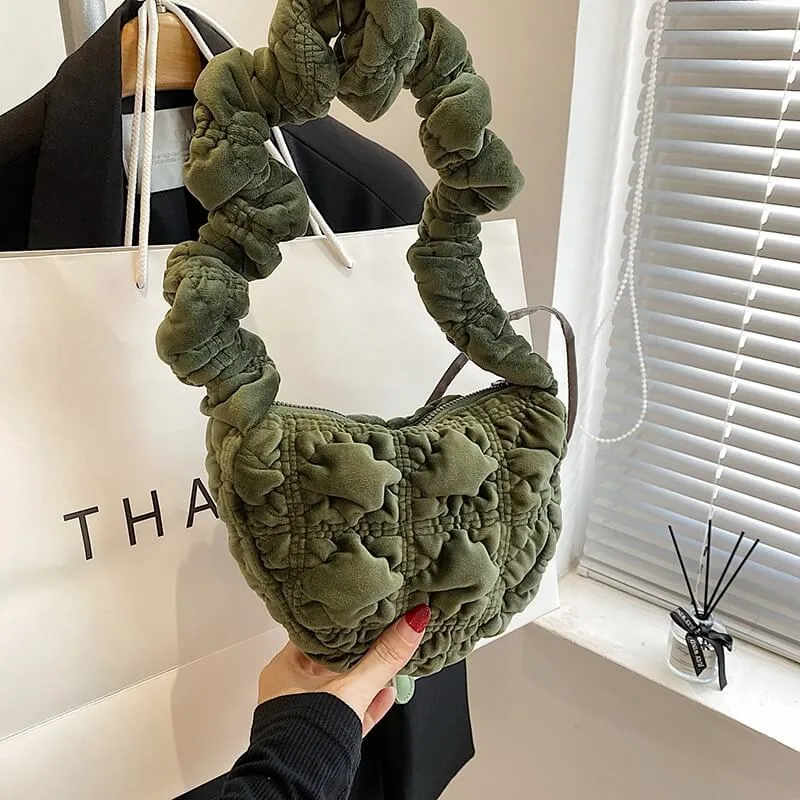 High Quality Crossbody Puffer  Faux Fur Bag-Showtown
