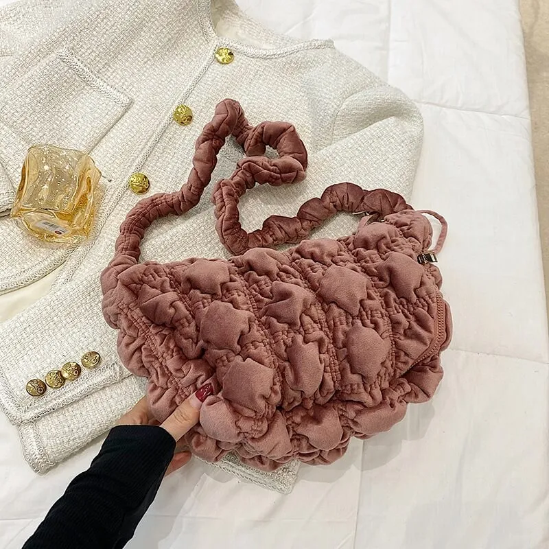 High Quality Crossbody Puffer  Faux Fur Bag-Showtown