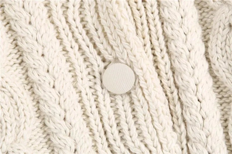 KNIT FAUX FUR CARDIGAN