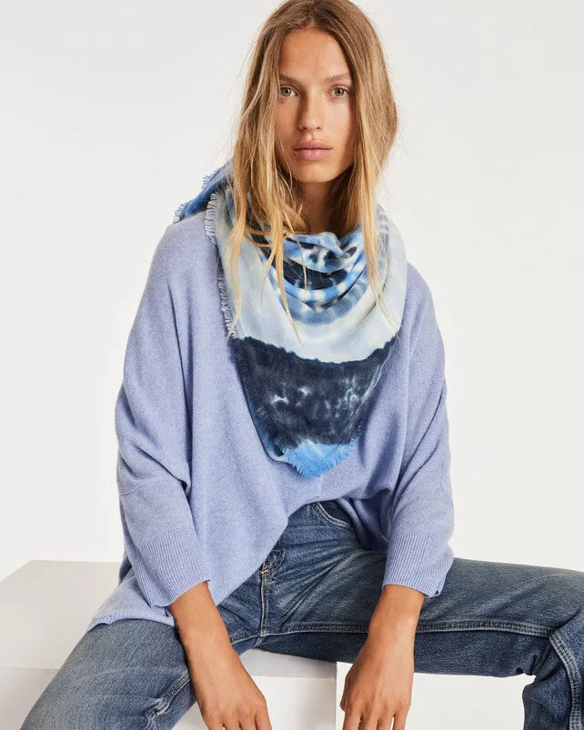 Kujten Minie Cashmere Oversized Sweater V neck 3/4 sleeve