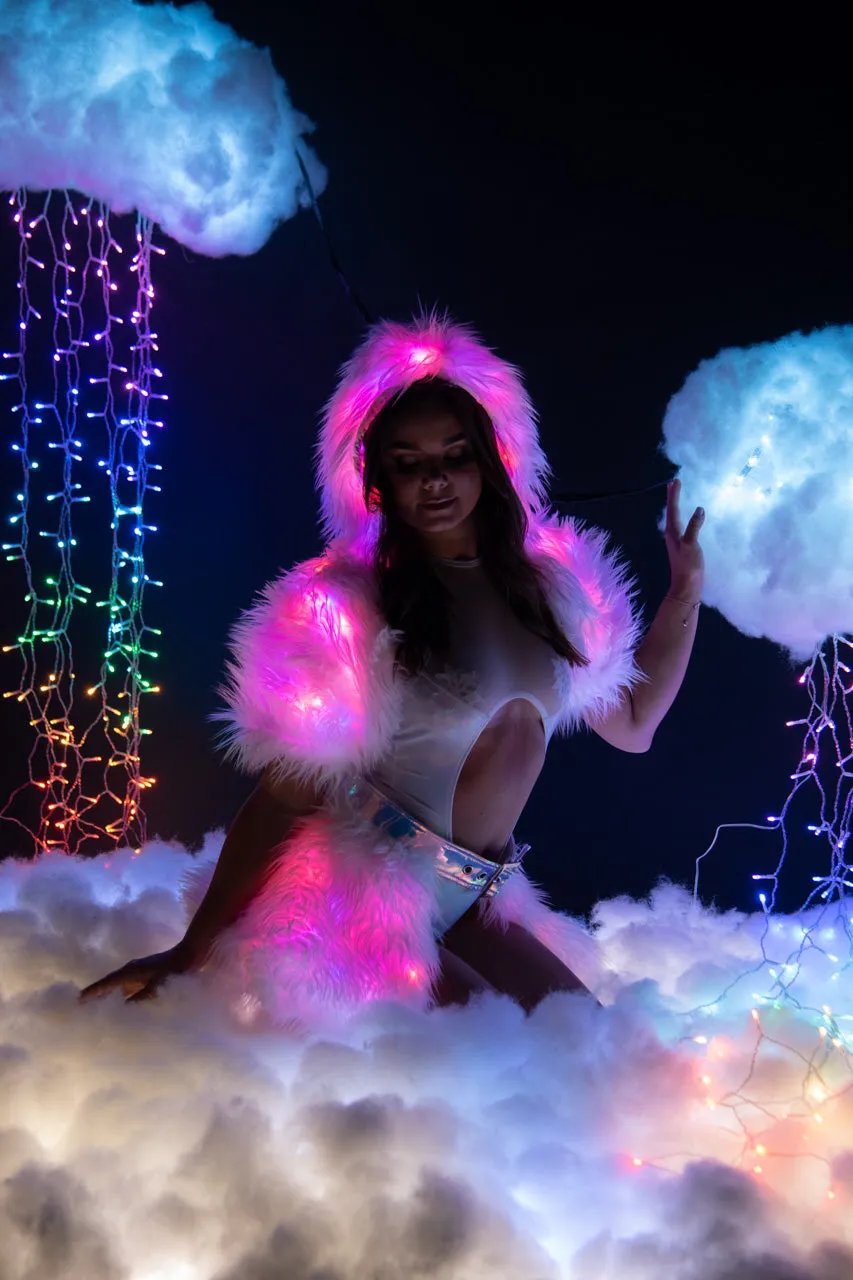 Light Up Furry Belted Skirt