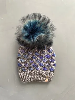 Lotus Flower Beanie in Blues