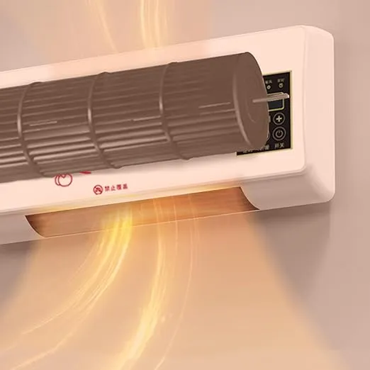 Mini Heating Machine 1800W Wall Mounted Cold Air Conditioner Remote Control Intelligent Heater For Home Office Bedroom