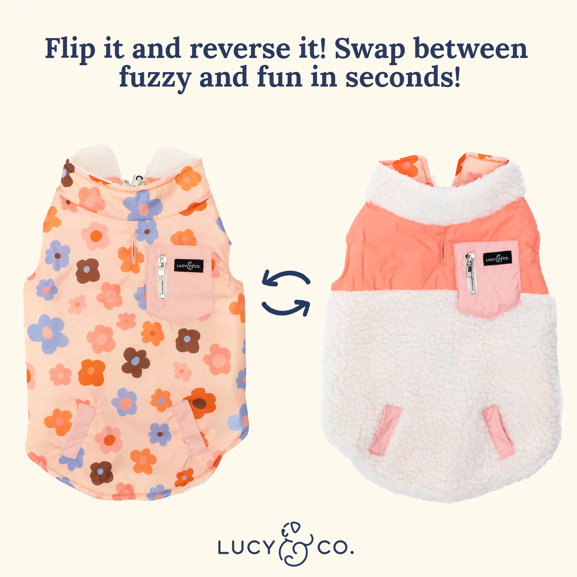 Reversible Teddy Vest - Let's Groove