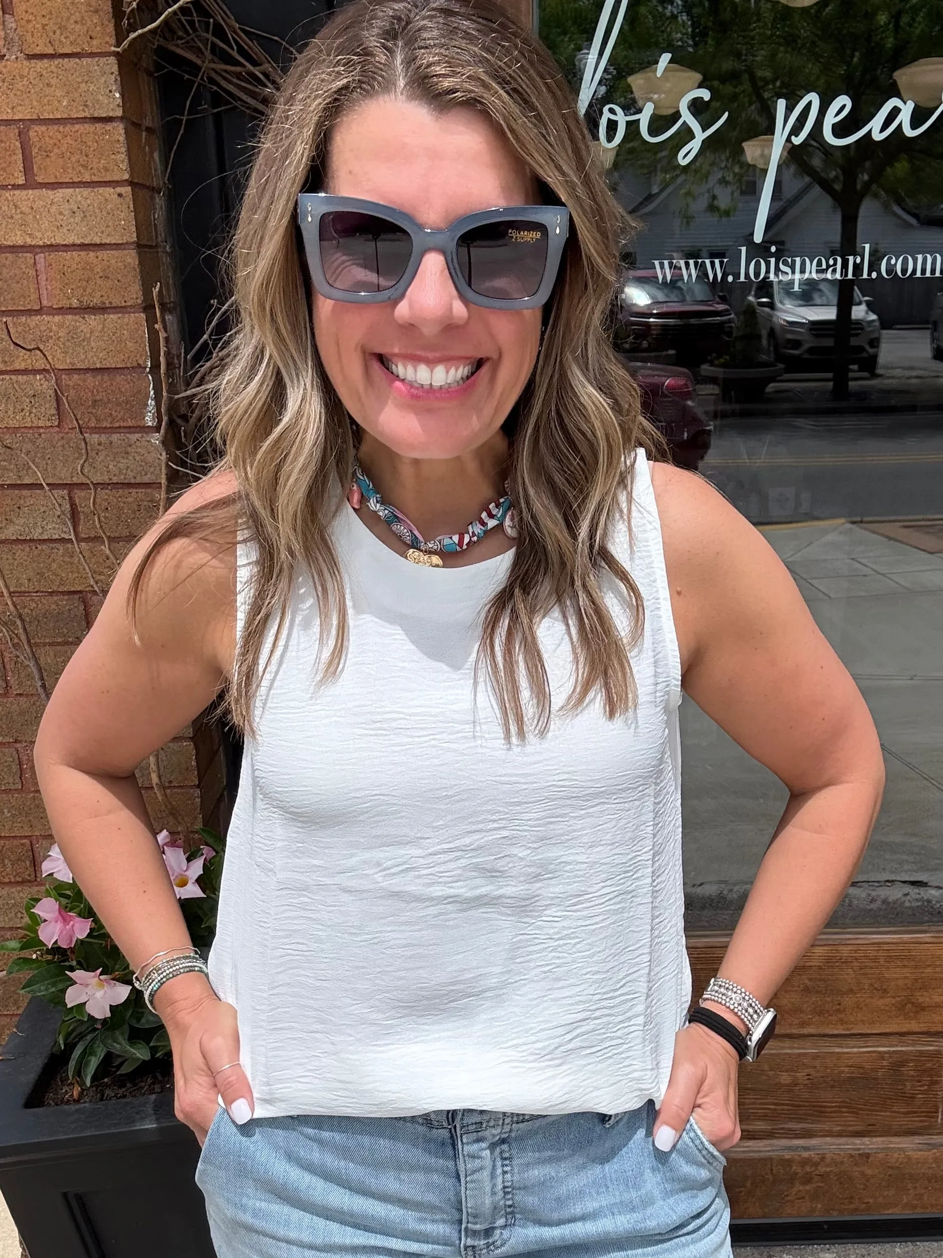Sleeveless Magic Top Ivory