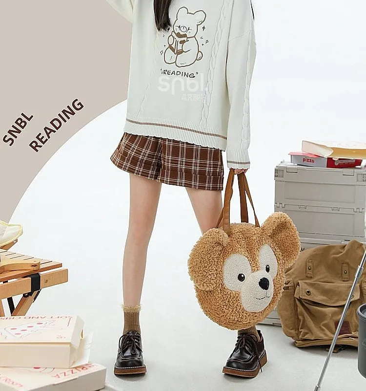 Soft Girl Cute Bear Pullover Sweater
