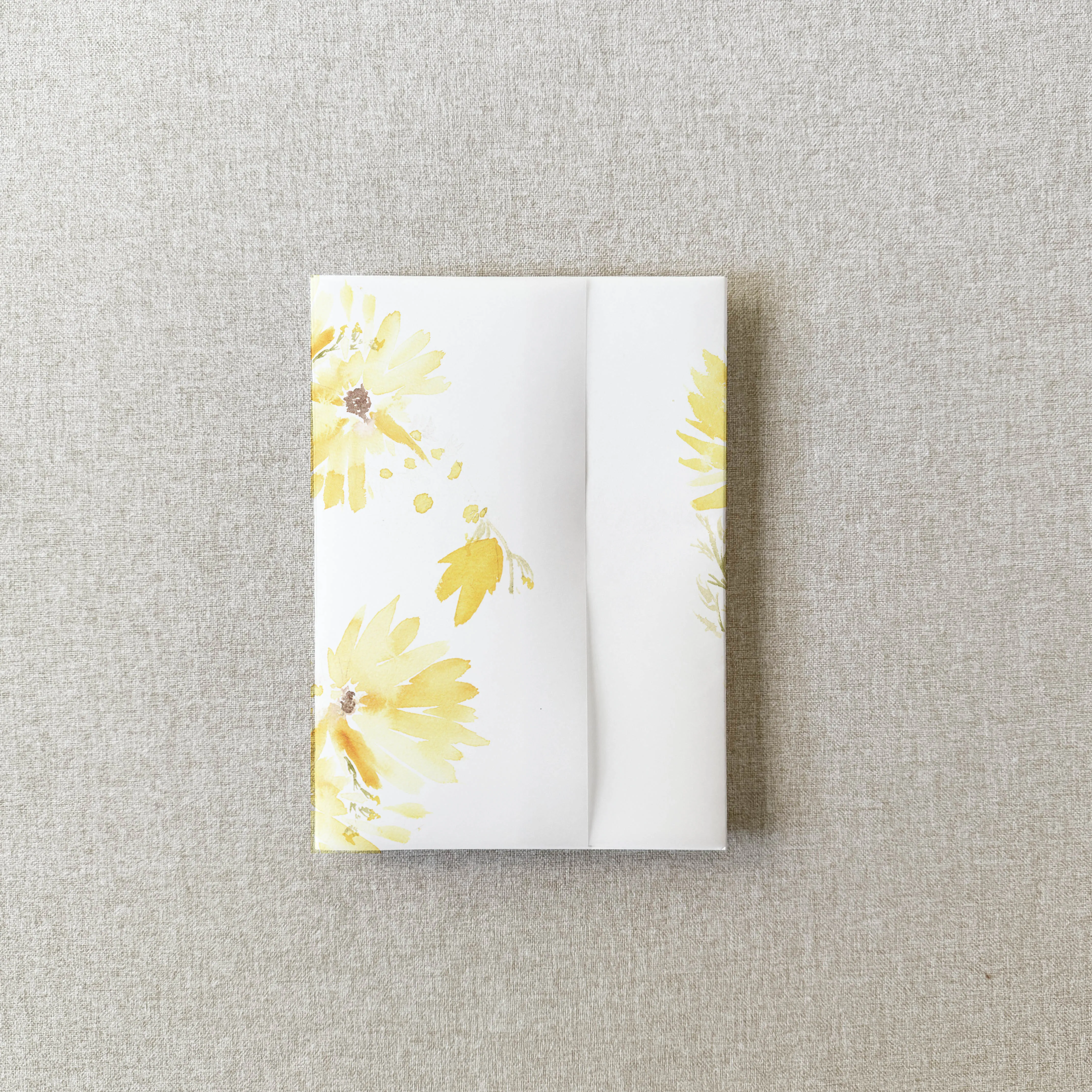 Sunflower Vellum Wrap | A7 or A6 | Set of 10