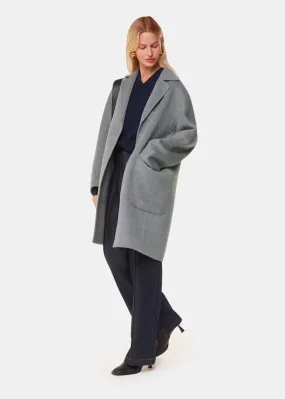 Whistles Cassie Double Face Pocket Coat Grey