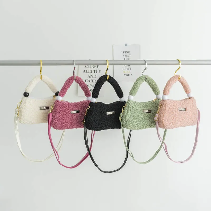 Women Faux Fur Crossbody Tote Bag-Showtown