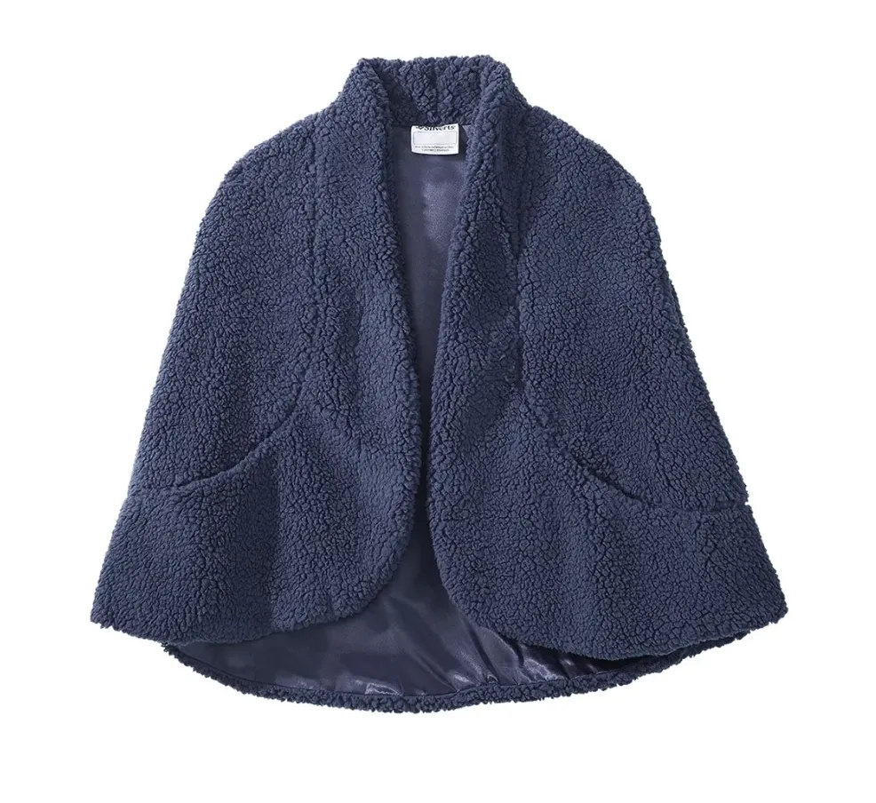 Women's Adaptive Wheelchair Cape Plush Shawl